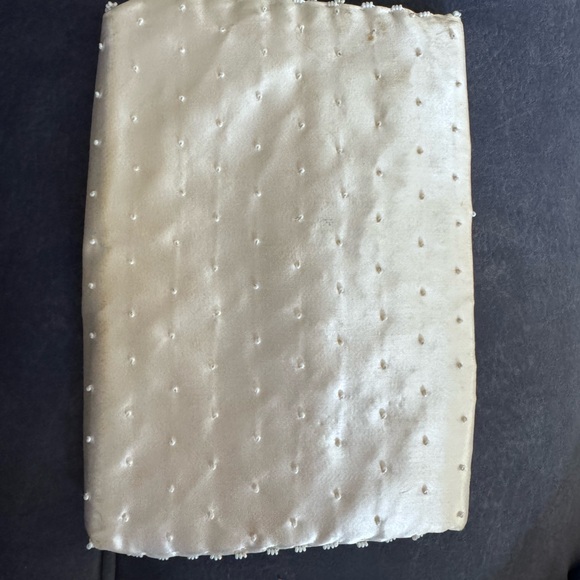 1950/60’s antique vintage Cream/ Ivory Beaded Clutch wedding, elegant, prom